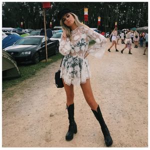 NWT Princess Polly Indigo Skies Lace Mini Tunic Dress